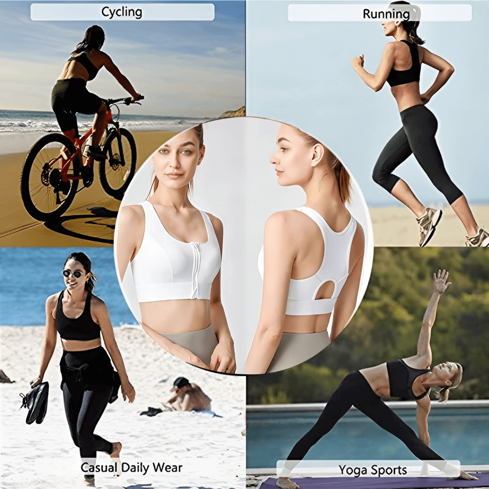 Magic Front Closure Sculpting Sports Bra | Wireless Racerback Design - Magic Bra