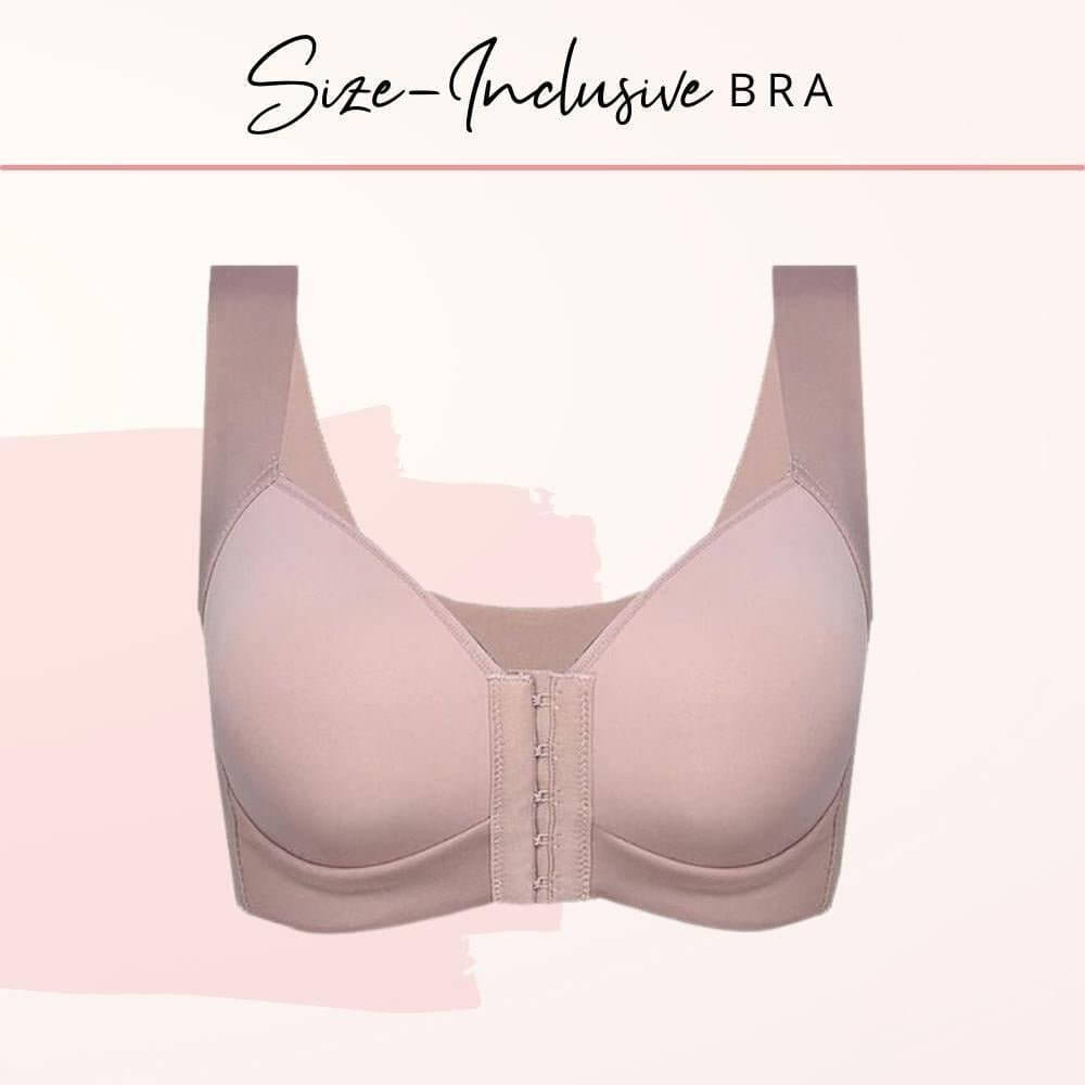Magic Front Closure Seamless Push Up Bra Plus Size | Soft Nude Front Closure – Magic Bra