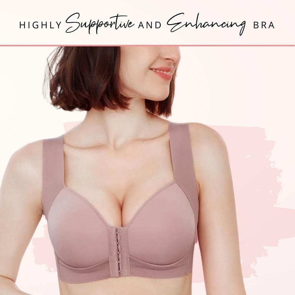Magic Front Closure Seamless Push Up Bra Plus Size | High Support Nude – Magic Bra