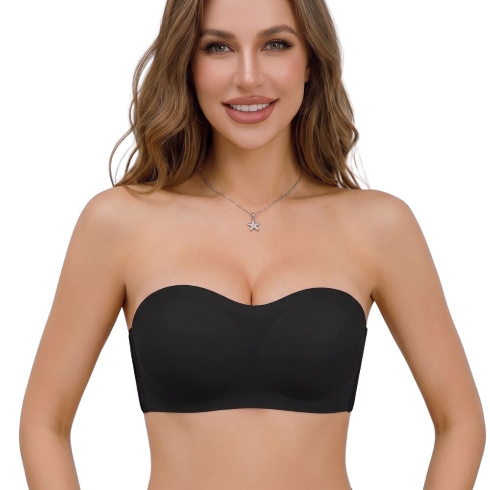Strapless Bra | Side Closure Push-Up, Seamless No-Slip with Sculpted Lift | Magic Bra | S-XL