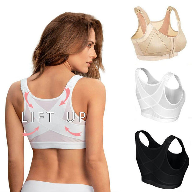 Loodion Wmbra Posture Correcting Bra - Fashion Deep Cup Bra, Summer Push Up  Wireless Bra, Full Back Coverage for Women