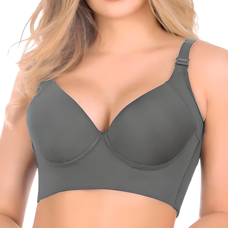 GANDUS Shes Waisted Bra, Seamless Magic Back Eraser Bra, Shes Waisted Full  Coverage Bra,Deep Cup Bra Hide Back Fat (A,M) : : Home