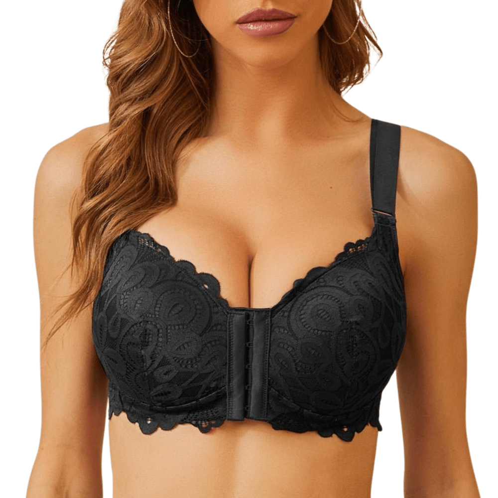 Magic Front Closure Push Up Thin Cup Wireless Lace - Magic Bra