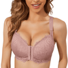 Magic Front Closure Push Up Thin Cup Wireless Lace - Magic Bra