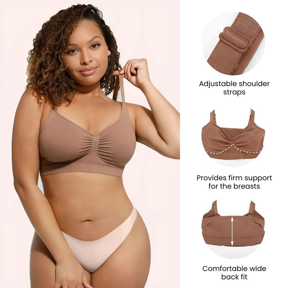 Magic Ruched Breathable Wireless Bralette - Magic Bra