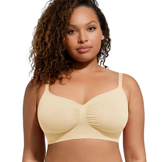 Magic Ruched Breathable Wireless Bralette - Magic Bra