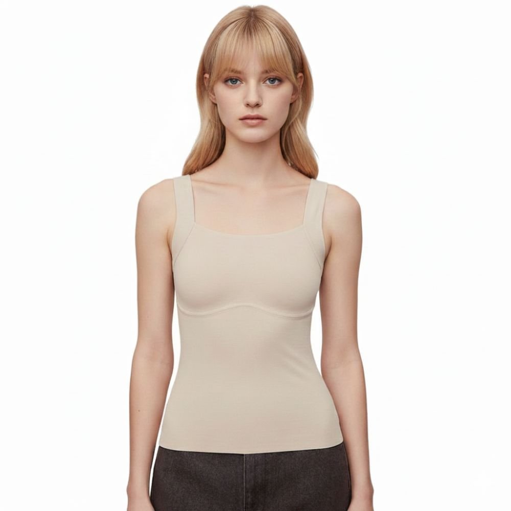 Magic Seamless Built - In Bra Cami with Fixed Pads | Soft Shaping Tank with Wide Straps - Magic Bra