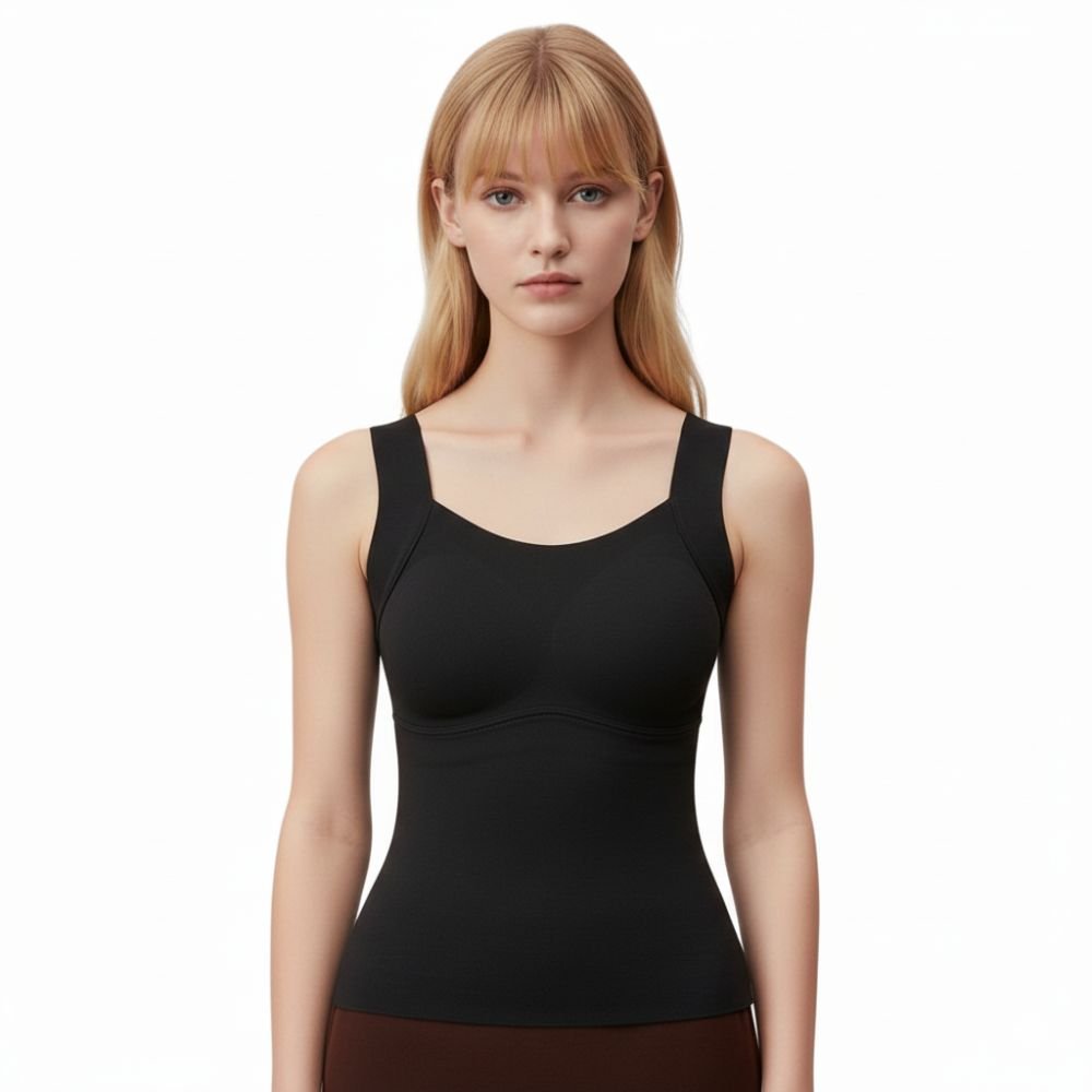 Magic Seamless Built - In Bra Cami with Fixed Pads | Soft Shaping Tank with Wide Straps - Magic Bra