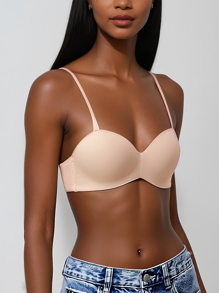 Magic Seamless Convertible Strapless Push - Up Demi Bra - Magic Bra