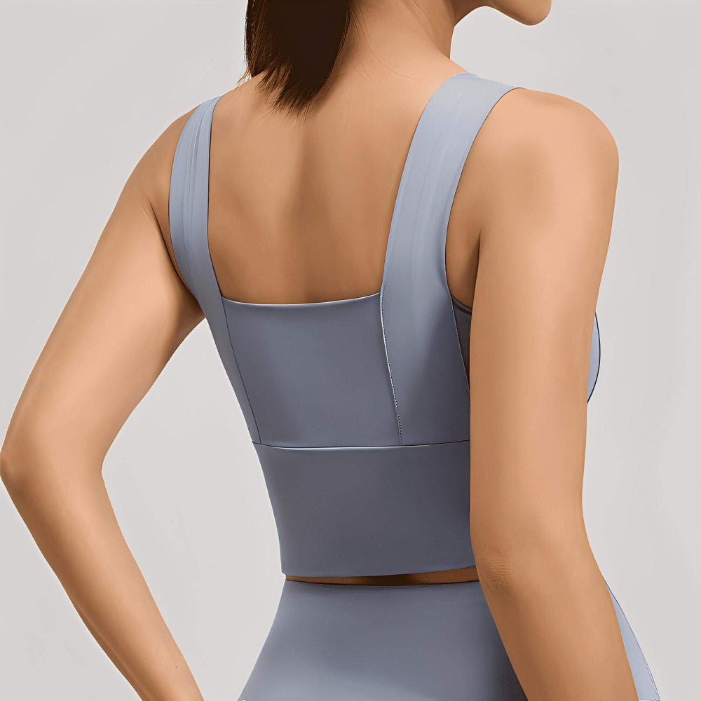 Magic Square Neck Sports Bra | Breathable Activewear with Wide Straps - Magic Bra