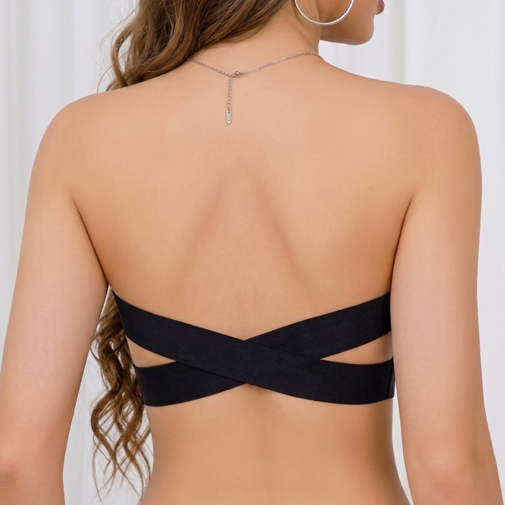 Strapless Bra | Side Closure Push-Up, Seamless No-Slip with Sculpted Lift | Magic Bra | S-XL