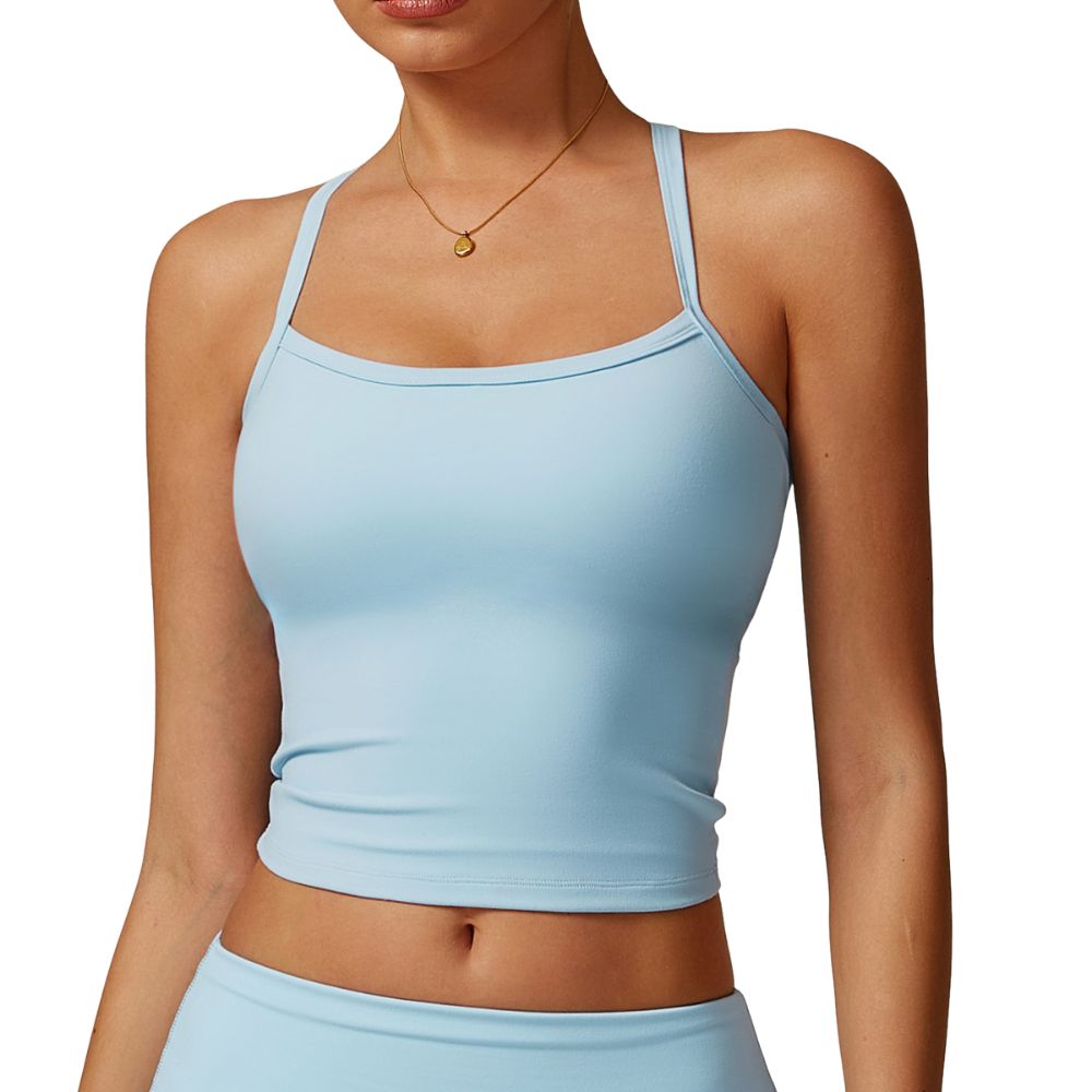 Magic Strappy Built - In Bra Tank Top with Removable Pads | Seamless Support Cami for Yoga & Everyday Wear - Magic Bra