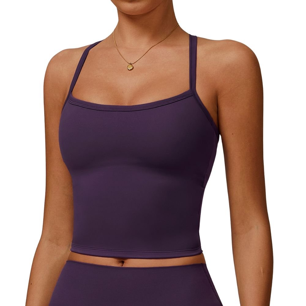Magic Strappy Built - In Bra Tank Top with Removable Pads | Seamless Support Cami for Yoga & Everyday Wear - Magic Bra
