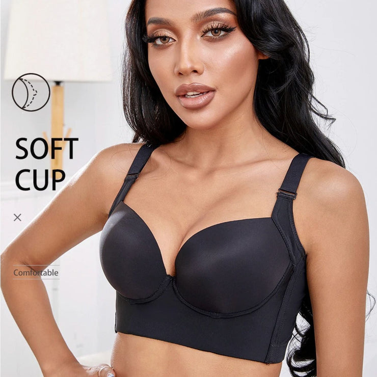 sexy women deep cup bra hide