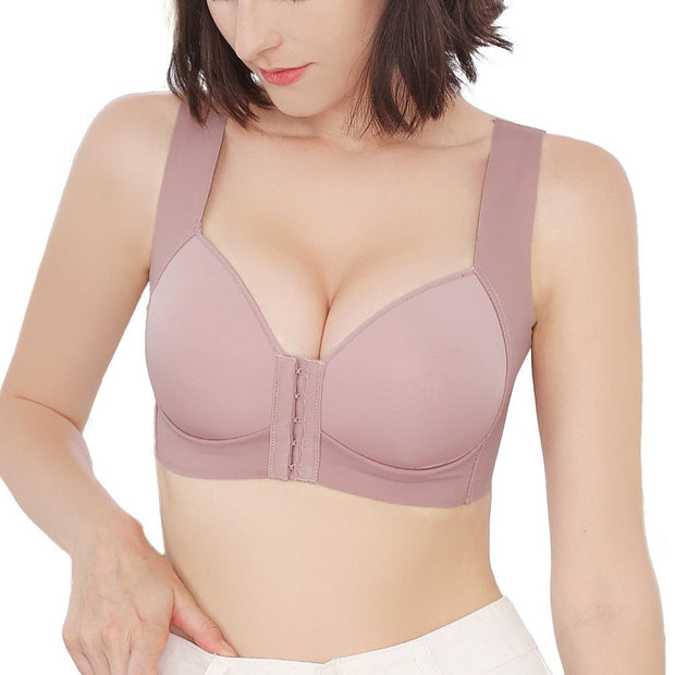 Fattazi Coluckor Front Closure Back Smoothing Bra Deep Cup Bras Full Back  Incorporated Coverage Hides Back Fat Bra 