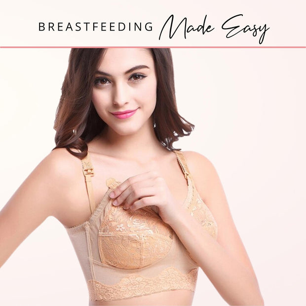 SEXYWG Plus Size Mercerized Cotton Yarn Nursing Bra Breathable