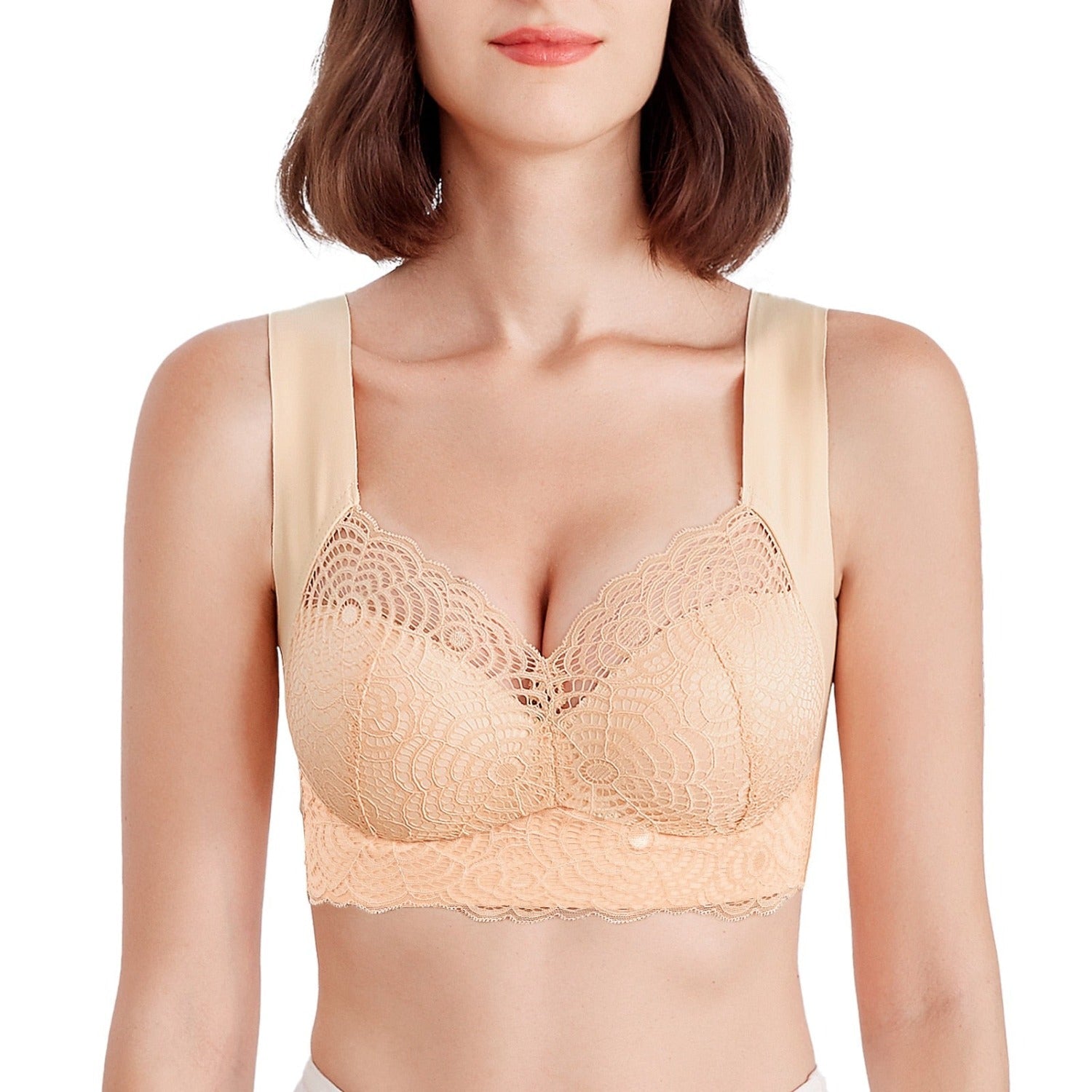 Magic Wire Free Lace Bras Thin Cup Plus Size - Magic Bra