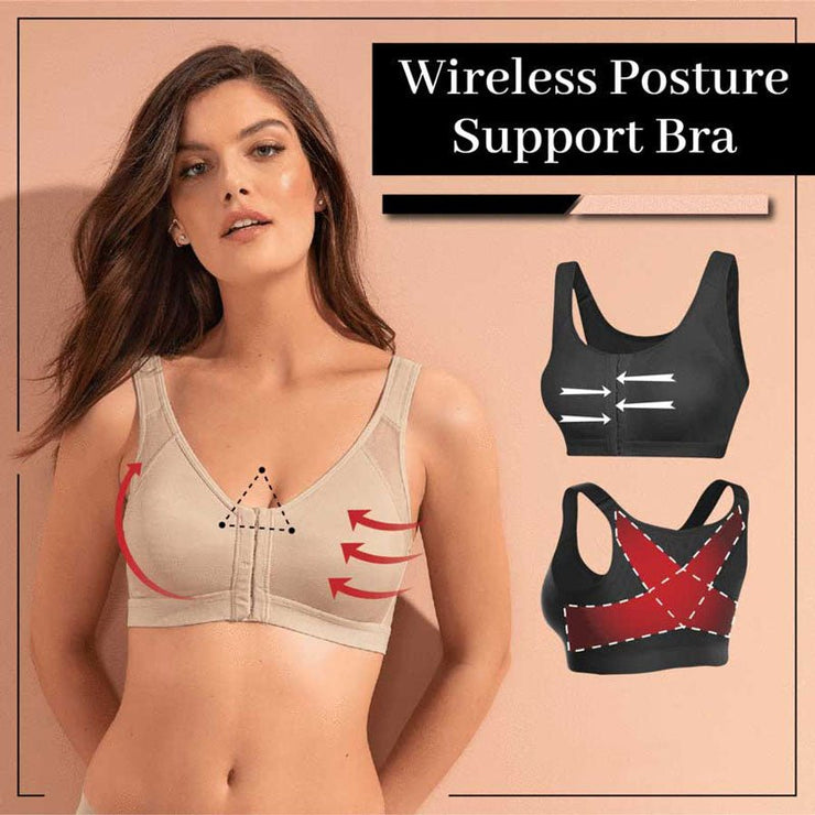 Posture Bra Front Closure Tops Women Underwear Push Up Sports Bras Full  Coverage Back Support Brassiere Wireless Female Lingerie Big Size 5xl